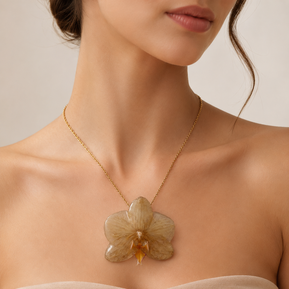 Collier Aurore - Orchidée préservée