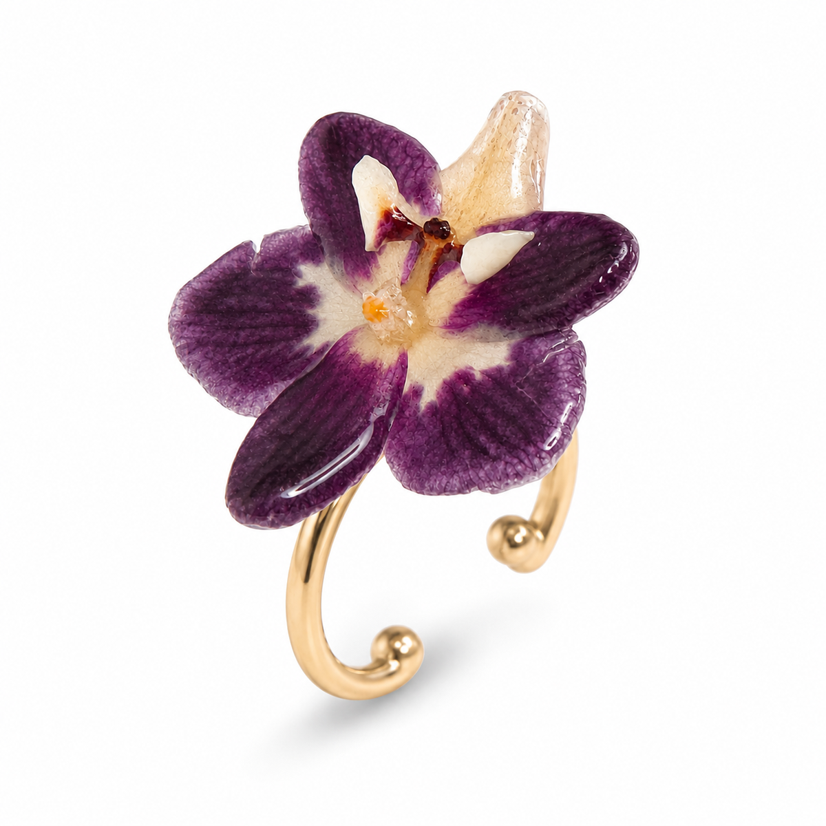 Bague Léa - Orchidée préservée