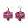Boucles d'oreilles Aimée - Orchidée préservée