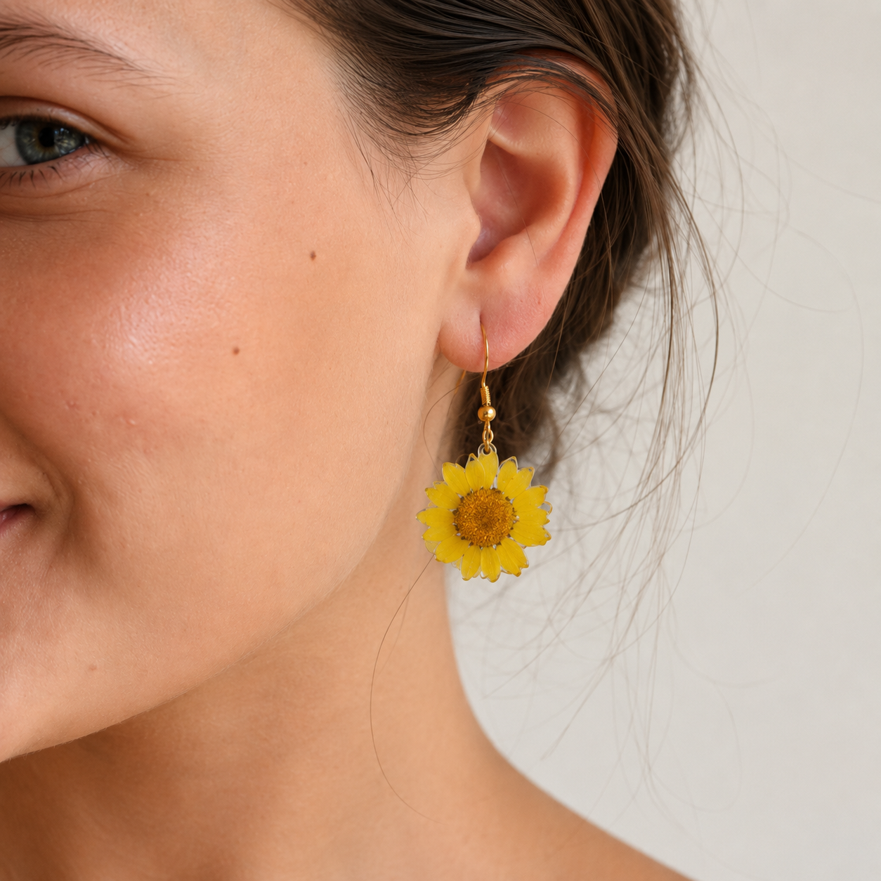Pendientes Candela - Flor natural