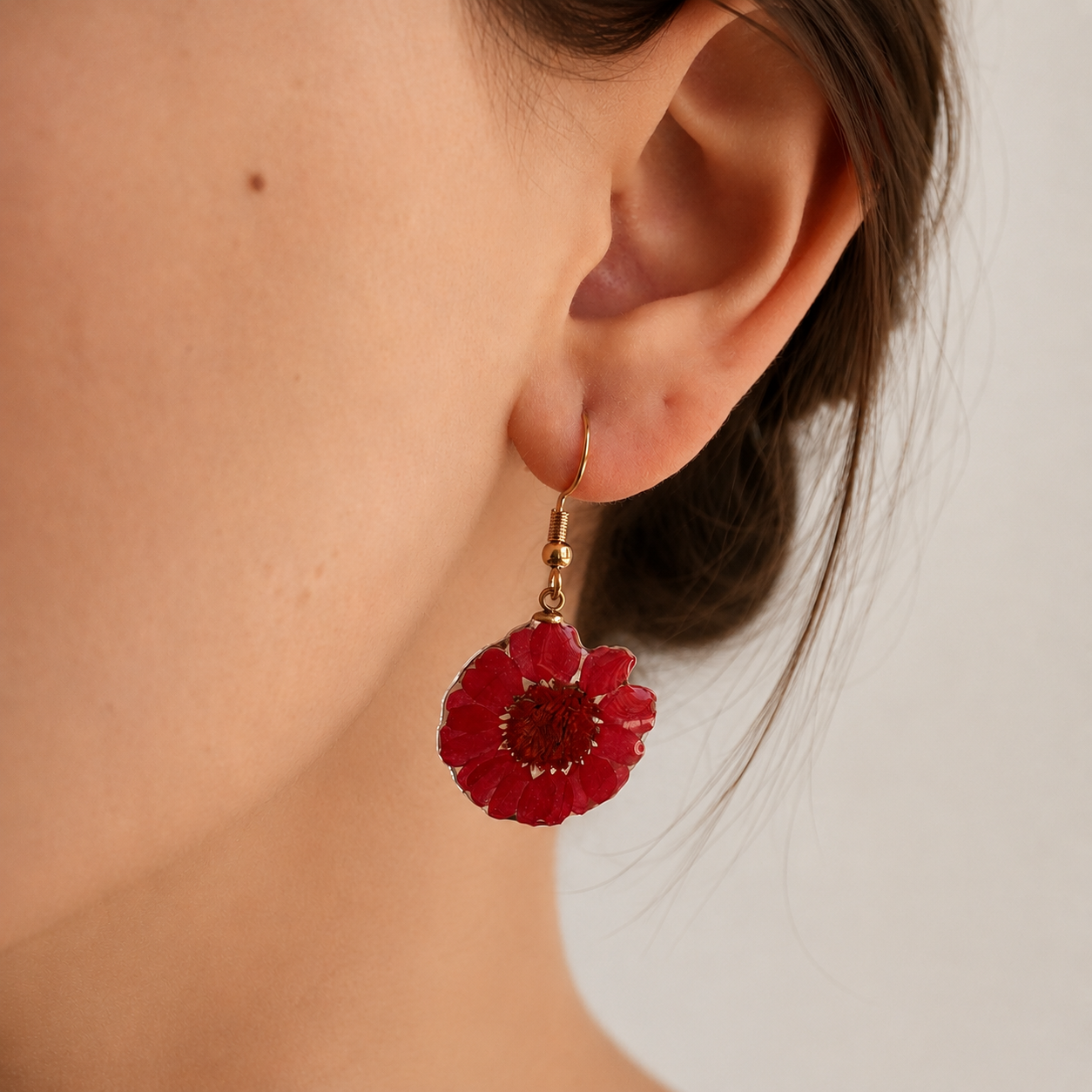 Pendientes Candela - Flor natural