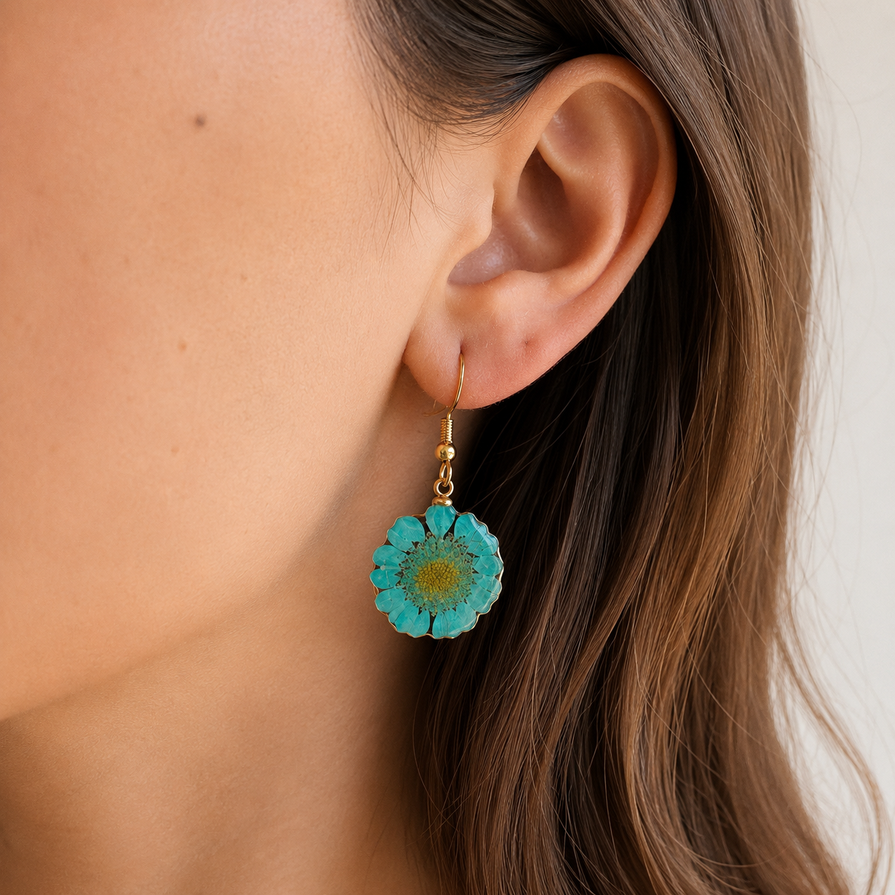 Pendientes Candela - Flor natural