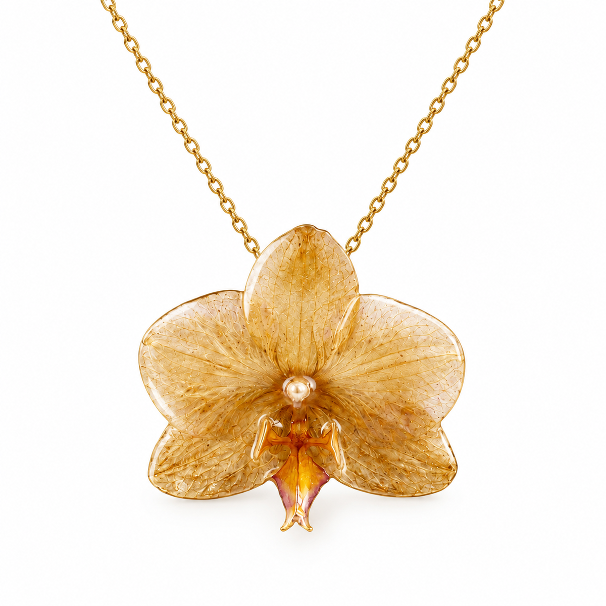 Collier Aurore - Orchidée préservée