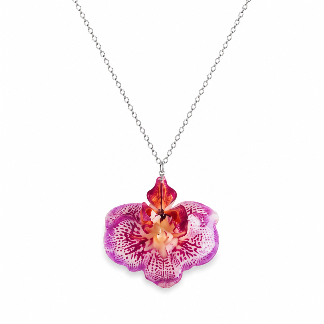 Collier Iris - Orchidée préservée