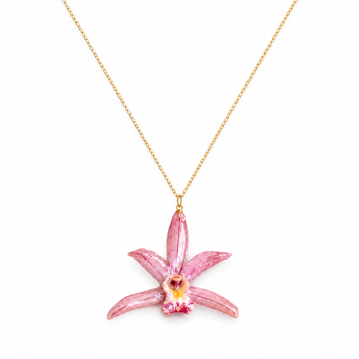Collier Clara - Orchidée préservée
