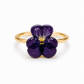 Bague Violette - Fleur naturelle