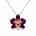 Collier Léa - Orchidée préservée