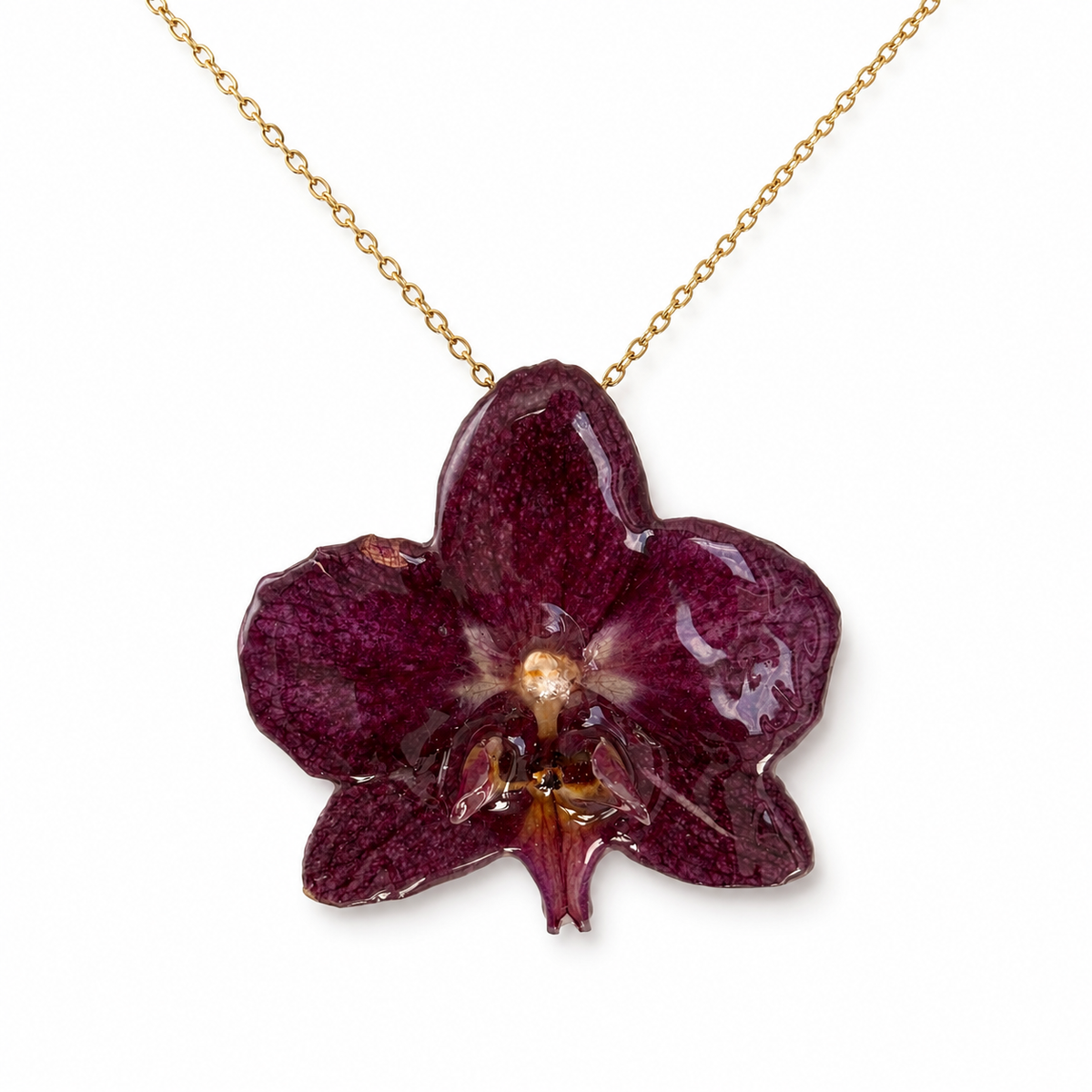 Collier Morgane – Orchidée préservée